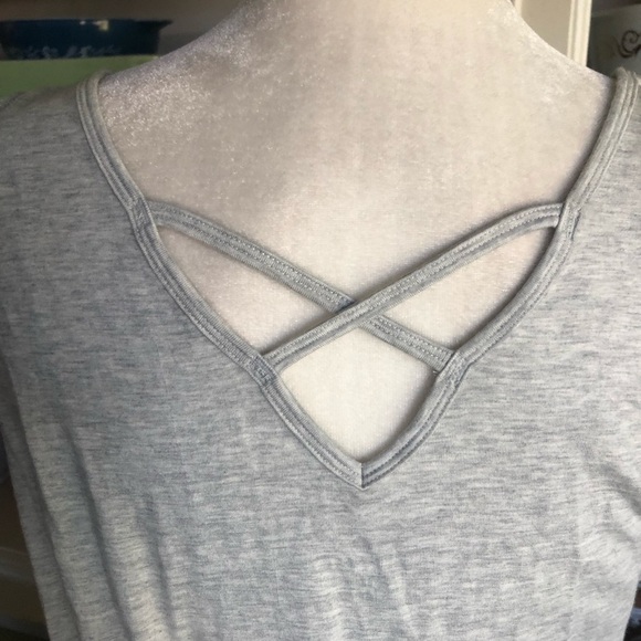 Athleta Heather Gray Dress w/ Criss Cross Back - Size Small - Picture 7 of 16